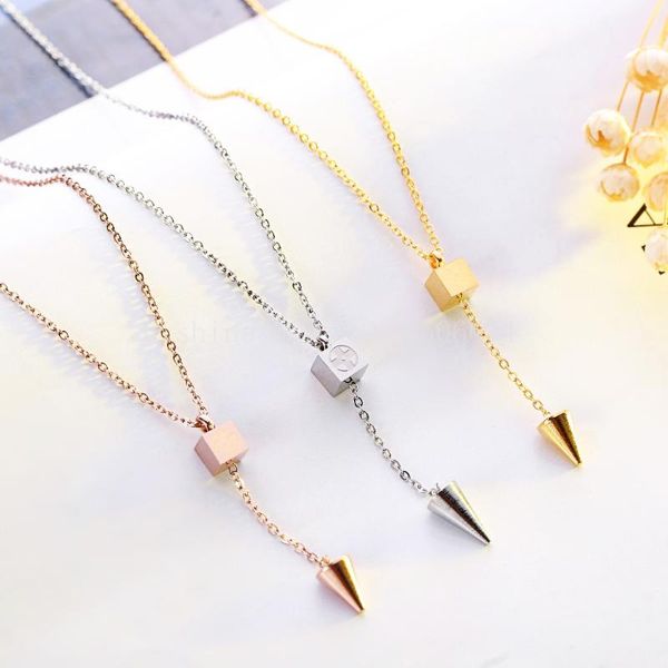 pendant necklaces fashion jewelry choker coess conical bijoux femme stainless steel for women birthday gift party wedding necklace, Silver
pendant necklaces fashion jewelry choker coess conical bijoux femme stainless steel for women birthday gift party wedding necklace, Silver