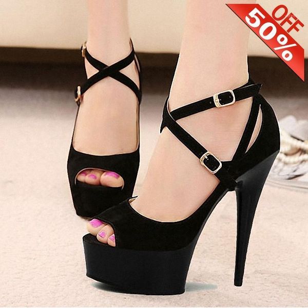 summer new style peep toe roman hollow shallow women's pumps 15cm/8 inches high heeled shoes super big size thin heels flock, Black
summer new style peep toe roman hollow shallow women's pumps 15cm/8 inches high heeled shoes super big size thin heels flock, Black
