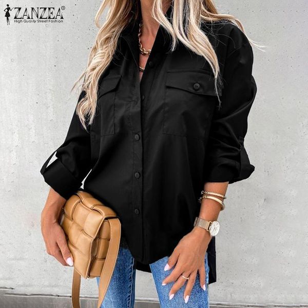 female office blusa femininas womens autumn fashion blouses casual long sleeves zanzea irregular lapel shirts plus size 5xl, White
female office blusa femininas womens autumn fashion blouses casual long sleeves zanzea irregular lapel shirts plus size 5xl, White