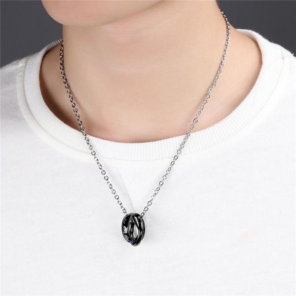 xqni 3 multiple promise circle finger band chain necklace stainless steel lovers cz chain "his queen her queen" pattern wmtptq, Silver
xqni 3 multiple promise circle finger band chain necklace stainless steel lovers cz chain "his queen her queen" pattern wmtptq, Silver
