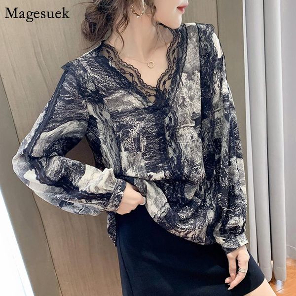 women's blouses & shirts fashion lace vintage women casual plus size long sleeve v neck print office laies mujer 12285, White
women's blouses & shirts fashion lace vintage women casual plus size long sleeve v neck print office laies mujer 12285, White