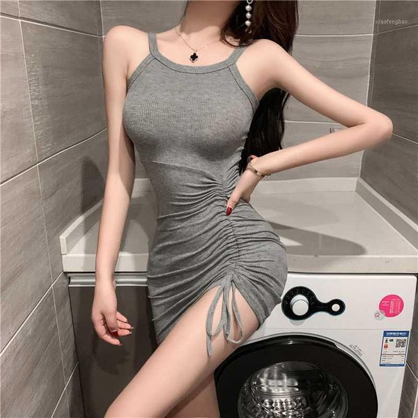 2020 summer new women halter dress drawstring winkled bodycon short dress sleeveless club vestidos1, Black;gray
2020 summer new women halter dress drawstring winkled bodycon short dress sleeveless club vestidos1, Black;gray