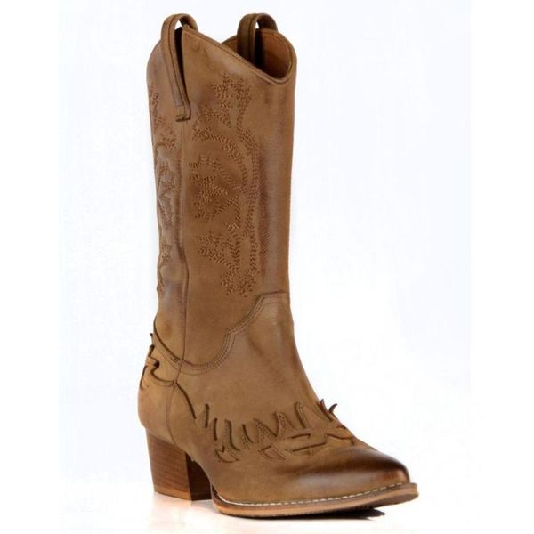 footcourt- tan genuine leather fashion luxury tobacco coloured boots western style boots mid- calf embroidered shoes, Black
footcourt- tan genuine leather fashion luxury tobacco coloured boots western style boots mid- calf embroidered shoes, Black