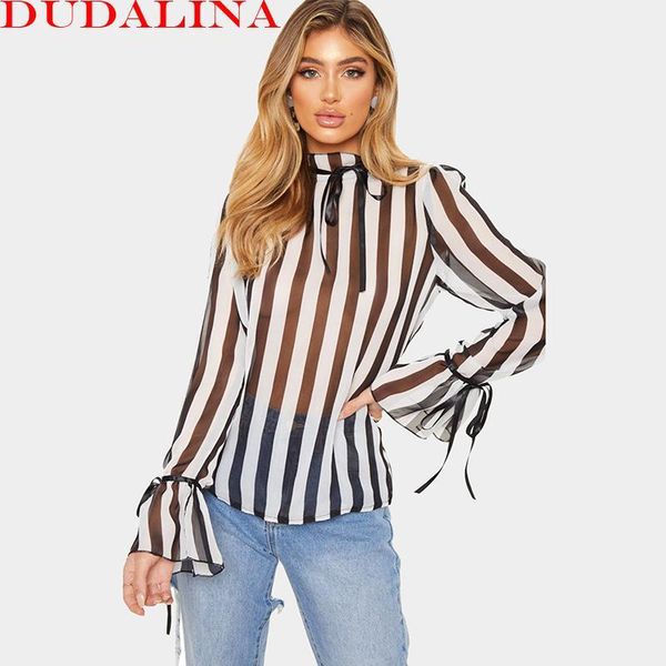 dudalina women half turtleneck flare sleeve striped perspective loose chiffon shirt women black and white stripes shirt1
dudalina women half turtleneck flare sleeve striped perspective loose chiffon shirt women black and white stripes shirt1