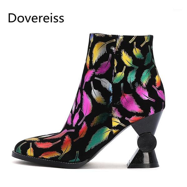 dovereiss fashion women's shoes winter new elegant concise mature zipper flower strange style heels short boots big size 441, Black
dovereiss fashion women's shoes winter new elegant concise mature zipper flower strange style heels short boots big size 441, Black