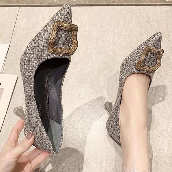 dress shoes 2021 spring ladies fashion high heels comfortable square buckle pointed toe women's pumps zapatilla mujer1, Black
dress shoes 2021 spring ladies fashion high heels comfortable square buckle pointed toe women's pumps zapatilla mujer1, Black