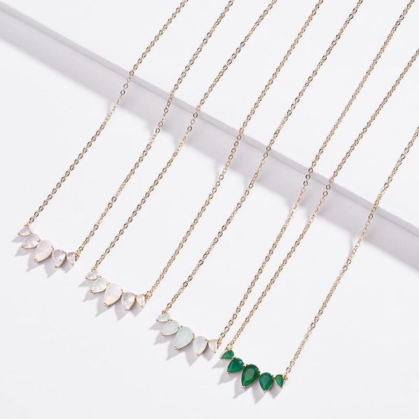 copper claw setting opal color zircon mini pendant necklace short chain necklaces for women, Silver
copper claw setting opal color zircon mini pendant necklace short chain necklaces for women, Silver
