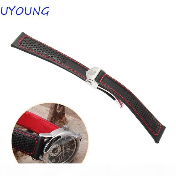 22mm black red genuine leather watch band men air permeability with holes strap cj191225, Black;brown
22mm black red genuine leather watch band men air permeability with holes strap cj191225, Black;brown