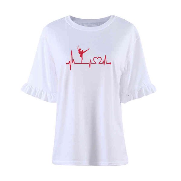 casual summer batwing petal sleeve t shirt cotton harajuku ballet ballerina dance heartbeat printed women t-shirts, White
casual summer batwing petal sleeve t shirt cotton harajuku ballet ballerina dance heartbeat printed women t-shirts, White