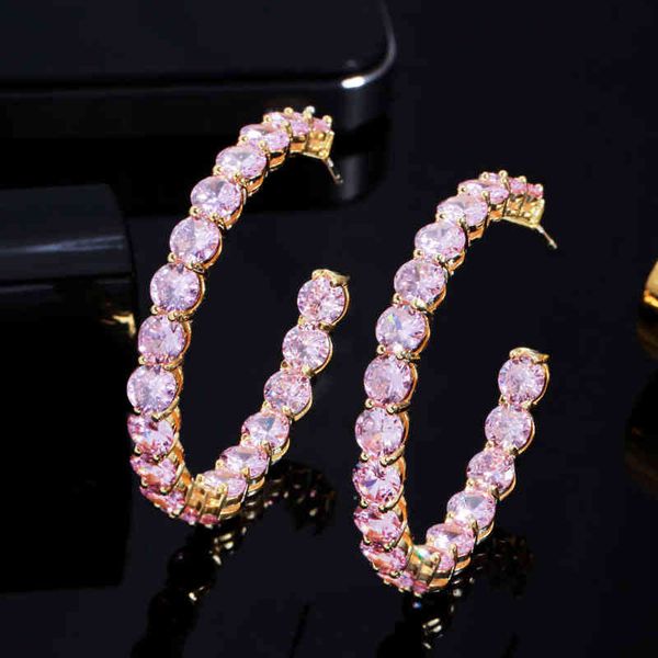 cwwzircons bling ice out round cubic zirconia gold color pink big circle hoop earring for women luxury designer cz jewelry cz893 220108, Golden;silver
cwwzircons bling ice out round cubic zirconia gold color pink big circle hoop earring for women luxury designer cz jewelry cz893 220108, Golden;silver