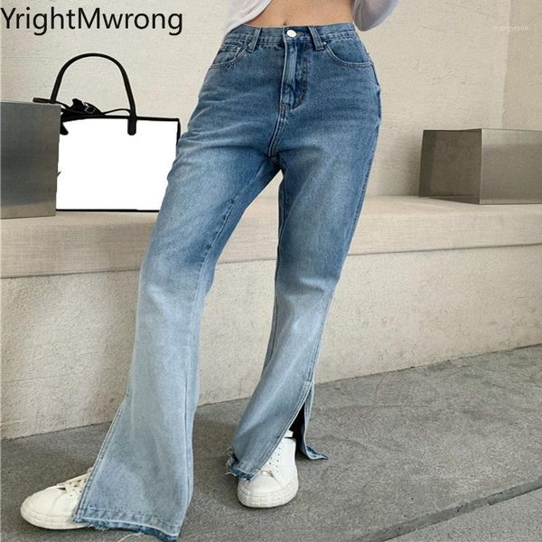 slim straight jeans fashion gradient contrast denim side split long pant women fall winter summer chic high waist boyfriend1, Blue
slim straight jeans fashion gradient contrast denim side split long pant women fall winter summer chic high waist boyfriend1, Blue