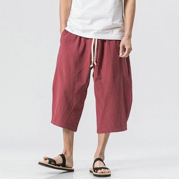 men's pants chinese style casual men summer cotton mens harem streetwear sweatpants solid calf-length trousers men1, Black
men's pants chinese style casual men summer cotton mens harem streetwear sweatpants solid calf-length trousers men1, Black