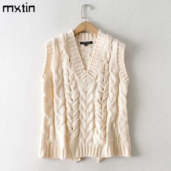 women stylish white oversized knitted vest sweater v neck sleeveless solid loose female waistcoat streetwear y201128, Black;white
women stylish white oversized knitted vest sweater v neck sleeveless solid loose female waistcoat streetwear y201128, Black;white