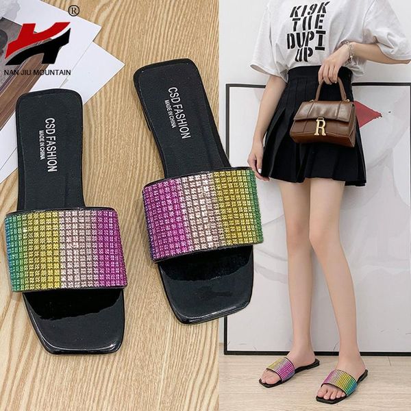 nan jiu mountain 2021 flat slippers for women summer beach slippers women sandals rhinestone gradient plus size 42, Black
nan jiu mountain 2021 flat slippers for women summer beach slippers women sandals rhinestone gradient plus size 42, Black