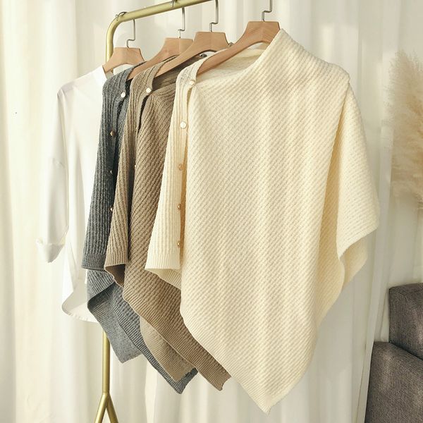japan and south korea autumn and winter new knitted cape with buckle wool plaid scarf women's versatile warm cape, Blue;gray
japan and south korea autumn and winter new knitted cape with buckle wool plaid scarf women's versatile warm cape, Blue;gray