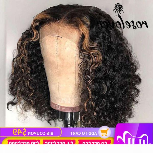 curly human wigs180% ombre highlight honey blonde colored brazilian remy hair preplucked 4x4 lace closure wig, Black;brown
curly human wigs180% ombre highlight honey blonde colored brazilian remy hair preplucked 4x4 lace closure wig, Black;brown