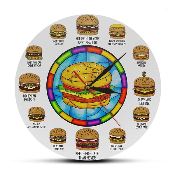 burger puns hamburger based hilarity funny wall clock pun buns burger shop decor fast business sign wall art silent clock1
burger puns hamburger based hilarity funny wall clock pun buns burger shop decor fast business sign wall art silent clock1