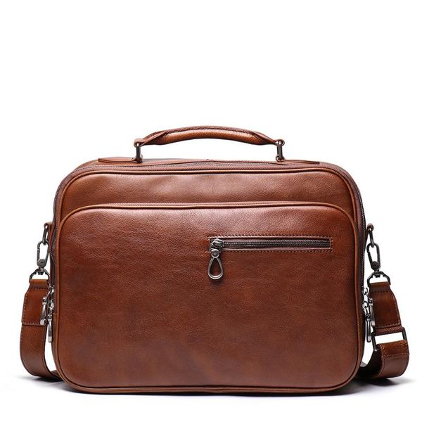 outdoor portable genuine leather briefcase bag shoulder messenger travel handbag business solid color zipper computer bag ld898
outdoor portable genuine leather briefcase bag shoulder messenger travel handbag business solid color zipper computer bag ld898