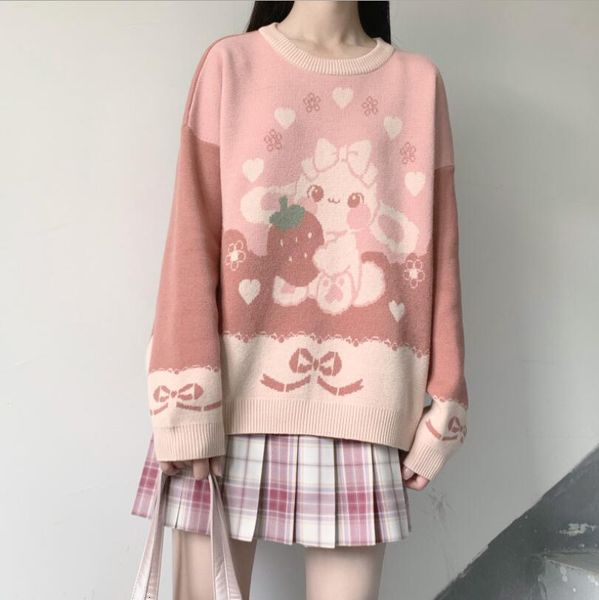 sweet rabbit pretty sweater winter 2021 japanese preppy female harajuku loose the neck jumper p2196 m9dt, White;black
sweet rabbit pretty sweater winter 2021 japanese preppy female harajuku loose the neck jumper p2196 m9dt, White;black