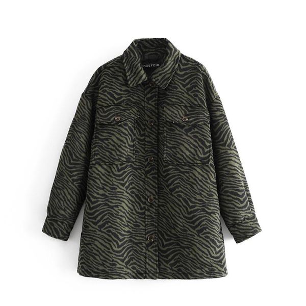 autumn and winter new women's casual fashion temperament personalized animal printing lapel warm coat, Black
autumn and winter new women's casual fashion temperament personalized animal printing lapel warm coat, Black