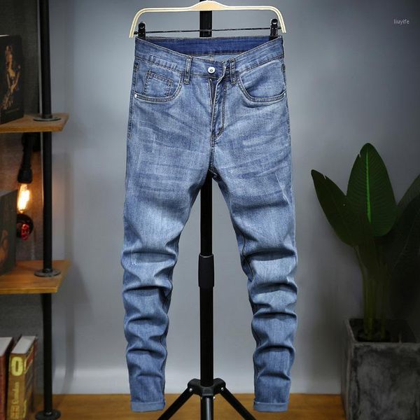jeans men zipper full length slim stretch thin vintage light blue summer spring straight denim pants plus size cowboy male1 
jeans men zipper full length slim stretch thin vintage light blue summer spring straight denim pants plus size cowboy male1