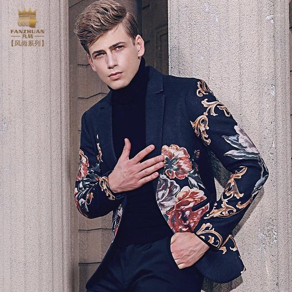 fanzhuan new fashion men's male autumn winter 2021 suit blazer woolen suit baroque printed coat 7101731, White;black
fanzhuan new fashion men's male autumn winter 2021 suit blazer woolen suit baroque printed coat 7101731, White;black