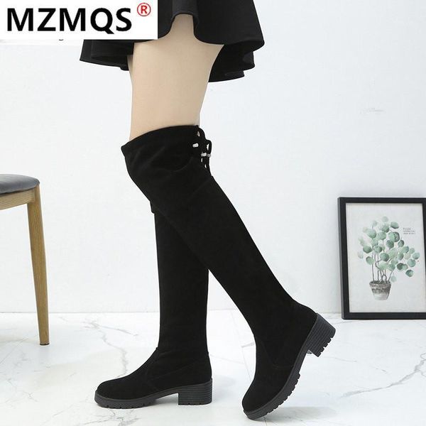 boots 2021 winter women's fashion lace-up low-heel over-the-knee round toe square-heel warm suede women botas mujer1, Black
boots 2021 winter women's fashion lace-up low-heel over-the-knee round toe square-heel warm suede women botas mujer1, Black