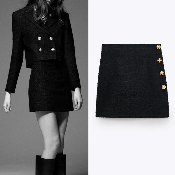 black mini skirts women za 2020 autumn winter vintage metal button high waist a-line skirt fashion office ladies skirts q1209
black mini skirts women za 2020 autumn winter vintage metal button high waist a-line skirt fashion office ladies skirts q1209