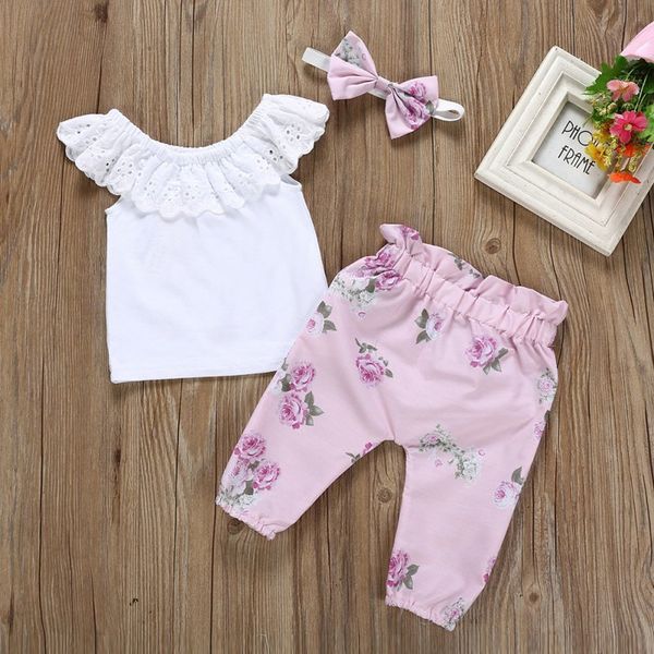 /set casual floral toddler newborn baby girl set cotton vest +floral long pants with bow headband outfits set lj201223, White
/set casual floral toddler newborn baby girl set cotton vest +floral long pants with bow headband outfits set lj201223, White