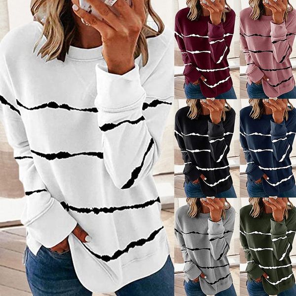 women's hoodies & sweatshirts autumn long sleeve sweatshirt women fashion causal stripe printing loose pullover ladies plus size o-neck, Black
women's hoodies & sweatshirts autumn long sleeve sweatshirt women fashion causal stripe printing loose pullover ladies plus size o-neck, Black