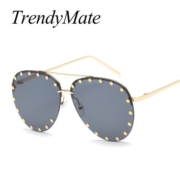sunglasses 2021 oversize women men fashion goggles big black sun glasses anti uv rivet hip hop eyewear oculos 1071t, White;black
sunglasses 2021 oversize women men fashion goggles big black sun glasses anti uv rivet hip hop eyewear oculos 1071t, White;black