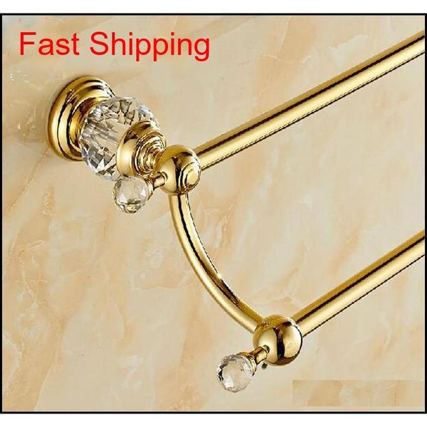 wholdsale and retail golden brass bathroom towel rack holder dual towel bars w/ crystal hangers solid br qylnqk yh_pack 
wholdsale and retail golden brass bathroom towel rack holder dual towel bars w/ crystal hangers solid br qylnqk yh_pack