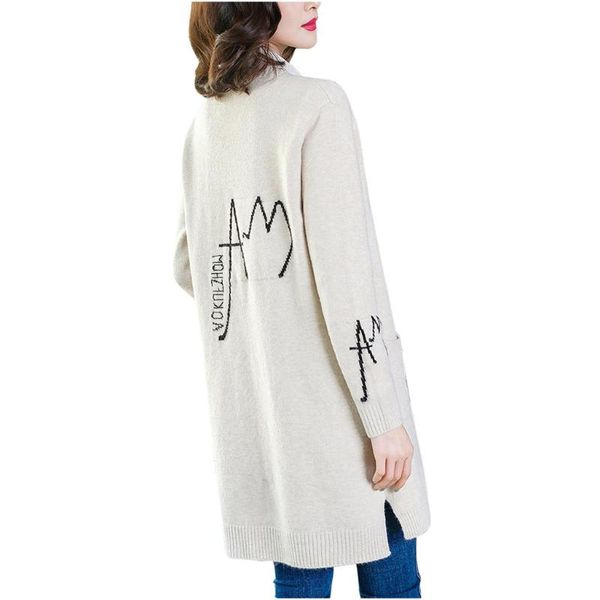 women's knits & tees sagace japanese and korean mid-length loose casual cardigan sweater jacket, autumn winter fashion, White
women's knits & tees sagace japanese and korean mid-length loose casual cardigan sweater jacket, autumn winter fashion, White