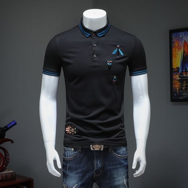 2020 of summer short-sleeve men fashion embroidered bee turndown collar male clothing polo shirt tsb7, White;black
2020 of summer short-sleeve men fashion embroidered bee turndown collar male clothing polo shirt tsb7, White;black