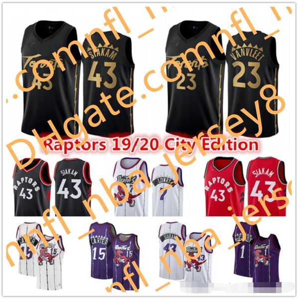 men vince 15 carter pascal 43 siakam tracy 1 mcgrady toronto nba raptors fred 23 vanvleet kyle 7 lowry city black, Black;red
men vince 15 carter pascal 43 siakam tracy 1 mcgrady toronto nba raptors fred 23 vanvleet kyle 7 lowry city black, Black;red