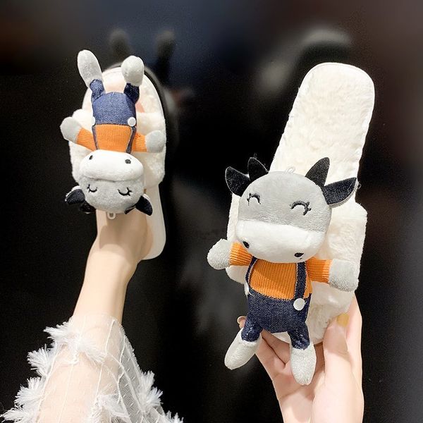 women home slippers cute animal cow winter warm shoes woman slip on flats slides female faux fur slippers women shoes 2020 new x1020, Black
women home slippers cute animal cow winter warm shoes woman slip on flats slides female faux fur slippers women shoes 2020 new x1020, Black
