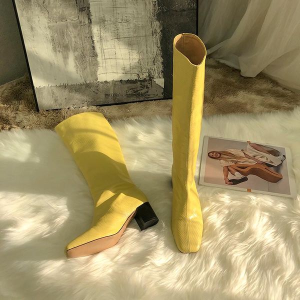 deat 2020 new autumn and winter fashion casual solid color square head thick heel leather single shoes women long boots sg131, Black
deat 2020 new autumn and winter fashion casual solid color square head thick heel leather single shoes women long boots sg131, Black