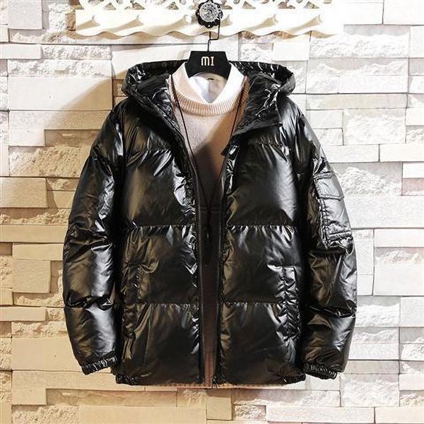 winter cotton -padded coat men 's solid color glossy trendy loose hooded thickened jacket1, Black
winter cotton -padded coat men 's solid color glossy trendy loose hooded thickened jacket1, Black