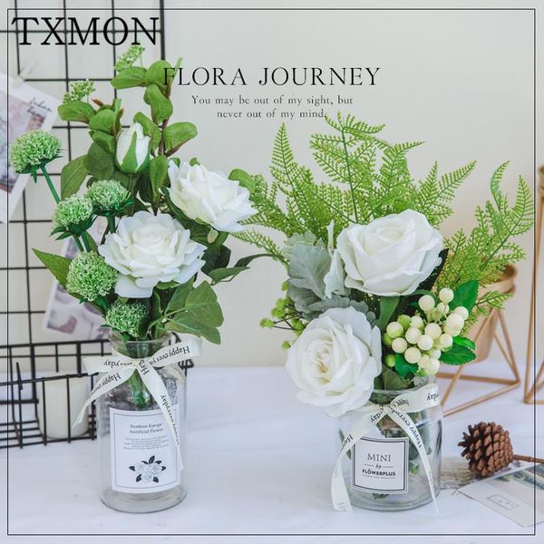 nordic small fresh suit (flower + vase)silk artificial flower home living room glass vase table decoration wedding fake flowers
nordic small fresh suit (flower + vase)silk artificial flower home living room glass vase table decoration wedding fake flowers
