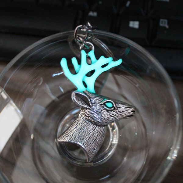 glowing reindeer deer chain ring glow in the dark christmas gifts keychain women men car bag key pendant, Silver
glowing reindeer deer chain ring glow in the dark christmas gifts keychain women men car bag key pendant, Silver