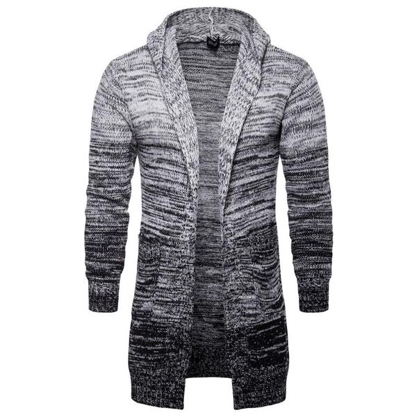 fjun men's clothes winter casual slim knitwear hoodie cardigan knitted sweater men long cardigan man coat homie gradient outwear, White;black
fjun men's clothes winter casual slim knitwear hoodie cardigan knitted sweater men long cardigan man coat homie gradient outwear, White;black