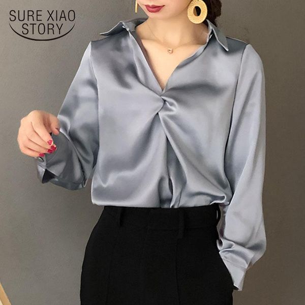 women's blouses & shirts v-neck shirt women korean style vintage blouse 2021 spring elegant slim solid office lady clothes all match 1, White
women's blouses & shirts v-neck shirt women korean style vintage blouse 2021 spring elegant slim solid office lady clothes all match 1, White