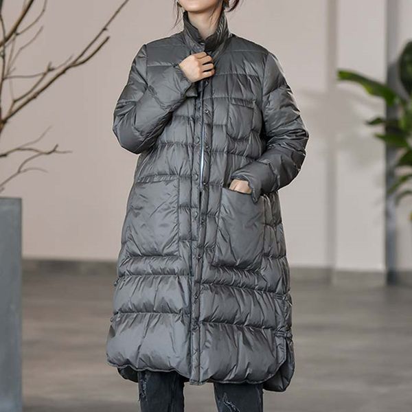 lightweight down jacket womens mid-length winter new fashion loose and slimming overknee down jacket coat, Black
lightweight down jacket womens mid-length winter new fashion loose and slimming overknee down jacket coat, Black