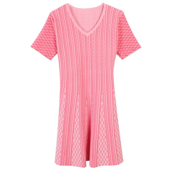 fan 2020 summer small fragrance pink dress slim stripe v-neck gold thread knitted fluffy skirt, Black;gray
fan 2020 summer small fragrance pink dress slim stripe v-neck gold thread knitted fluffy skirt, Black;gray