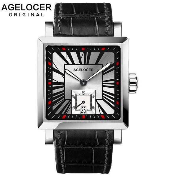 wristwatches agelcoer swiss men wrist watch square water sport watches 5atm waterproof genuine leather clock male automatic montre homme, Slivery;brown
wristwatches agelcoer swiss men wrist watch square water sport watches 5atm waterproof genuine leather clock male automatic montre homme, Slivery;brown