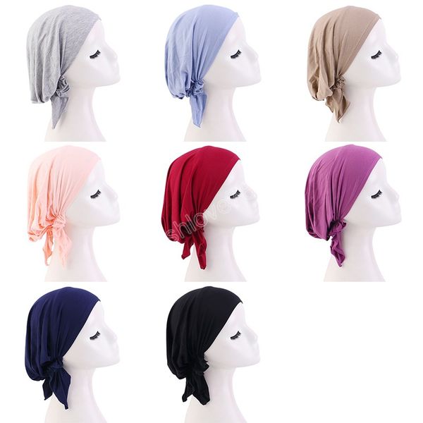 pre-tie style cotton turban simple solid color headwrap muslim women hijab with elastic band soft hair loss cancer chemo cap, Blue;gray
pre-tie style cotton turban simple solid color headwrap muslim women hijab with elastic band soft hair loss cancer chemo cap, Blue;gray