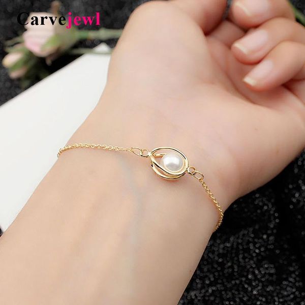 carvejewl gold plating charm bracelet jewelry party gift wedding banquet wholesale simulated pearl simple bracelets, Black
carvejewl gold plating charm bracelet jewelry party gift wedding banquet wholesale simulated pearl simple bracelets, Black