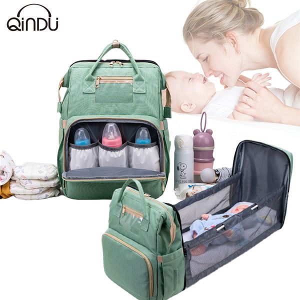 2in1 baby diaper bags travel portable large capacity shoulder mommy newborn nappyfolding crib bag backpack waterproof stylish 201120
2in1 baby diaper bags travel portable large capacity shoulder mommy newborn nappyfolding crib bag backpack waterproof stylish 201120