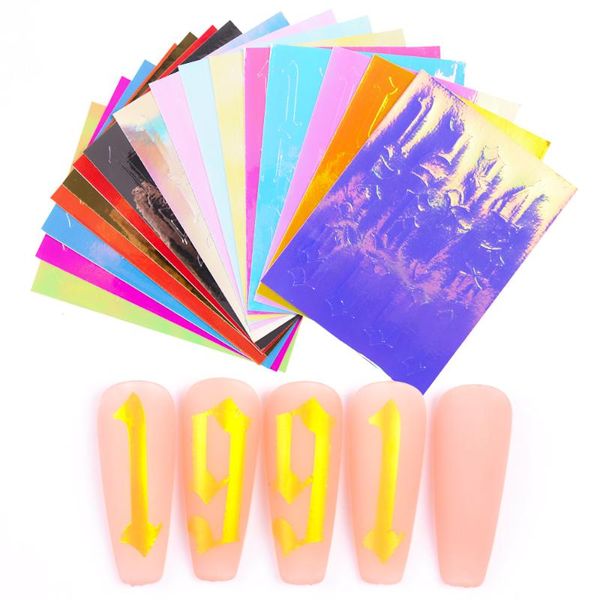 stickers & decals 16 pcs/set nail sticker holographic art old english number for nails decorations, Black
stickers & decals 16 pcs/set nail sticker holographic art old english number for nails decorations, Black