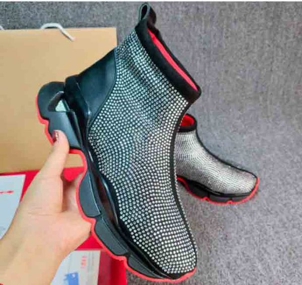 luxury designer men ankle boots red bottom melon boots soft black calfskin rubber with strass rhinestone red sole mens fashion booty sports
luxury designer men ankle boots red bottom melon boots soft black calfskin rubber with strass rhinestone red sole mens fashion booty sports